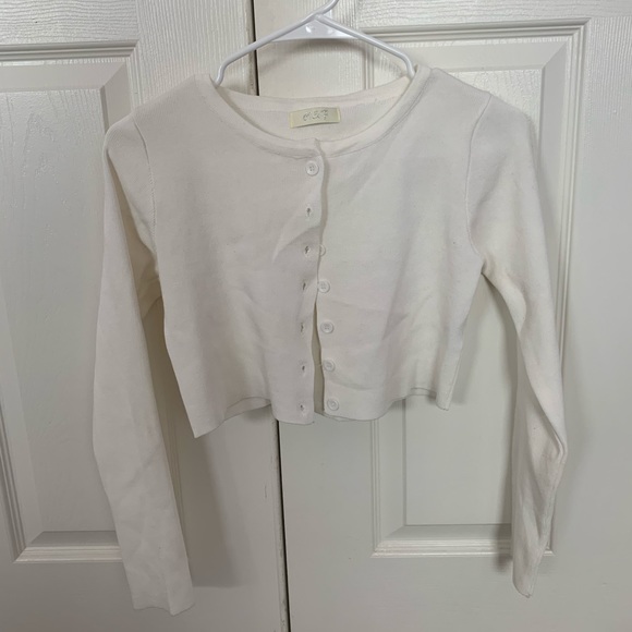 Brandy Melville Sweaters - white cropped cardigan